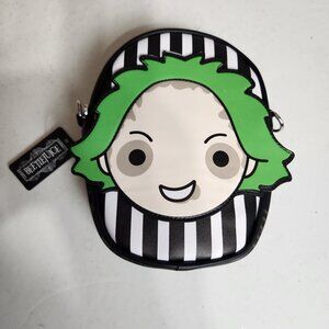 NWT Buckle Down Horror Movie Vegan Leather Beetlejuice Chibi Mini Crossbody Bag